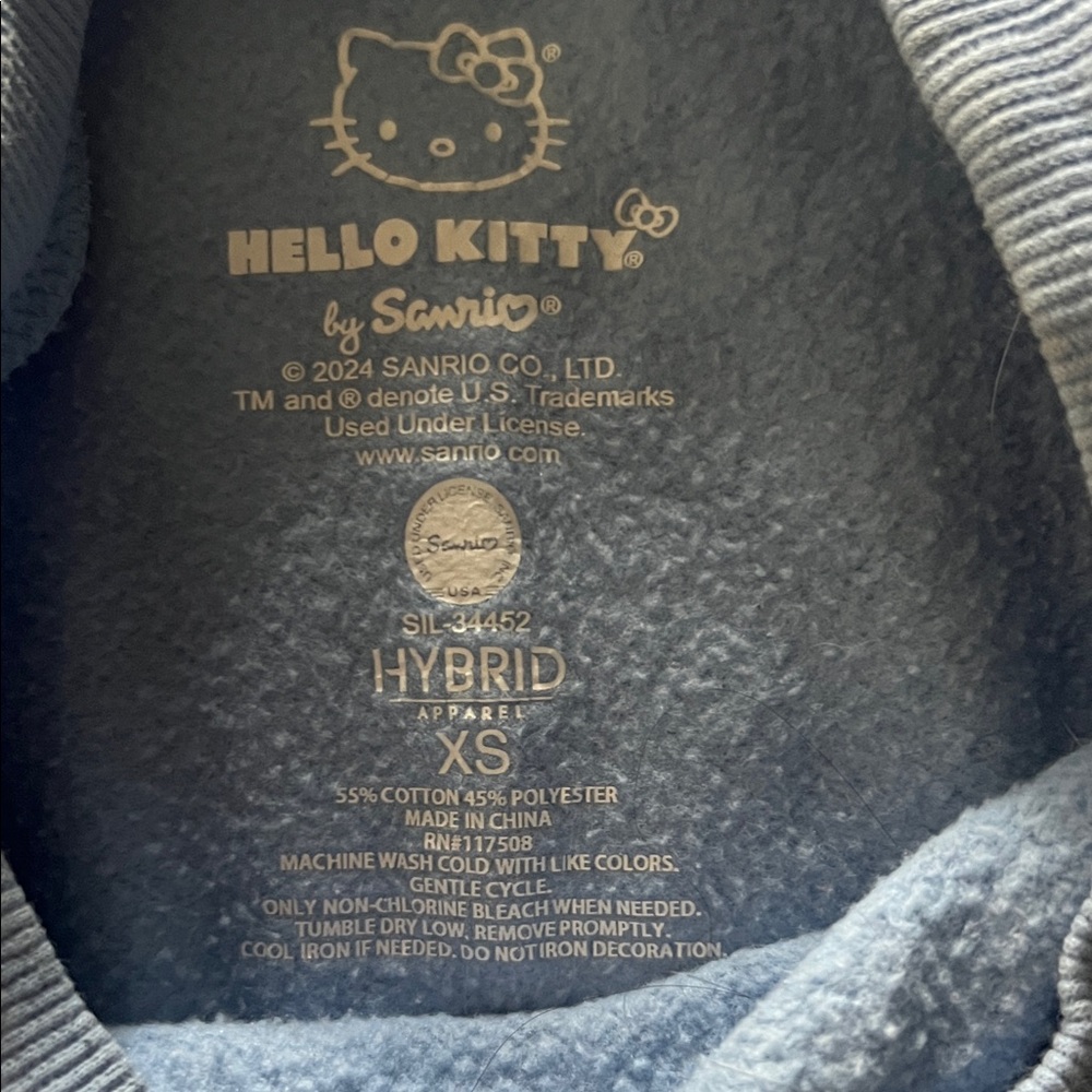 5/$10 item Hello Kitty Blue and Pink Kids Sweatshirt - Picture 2 of 2